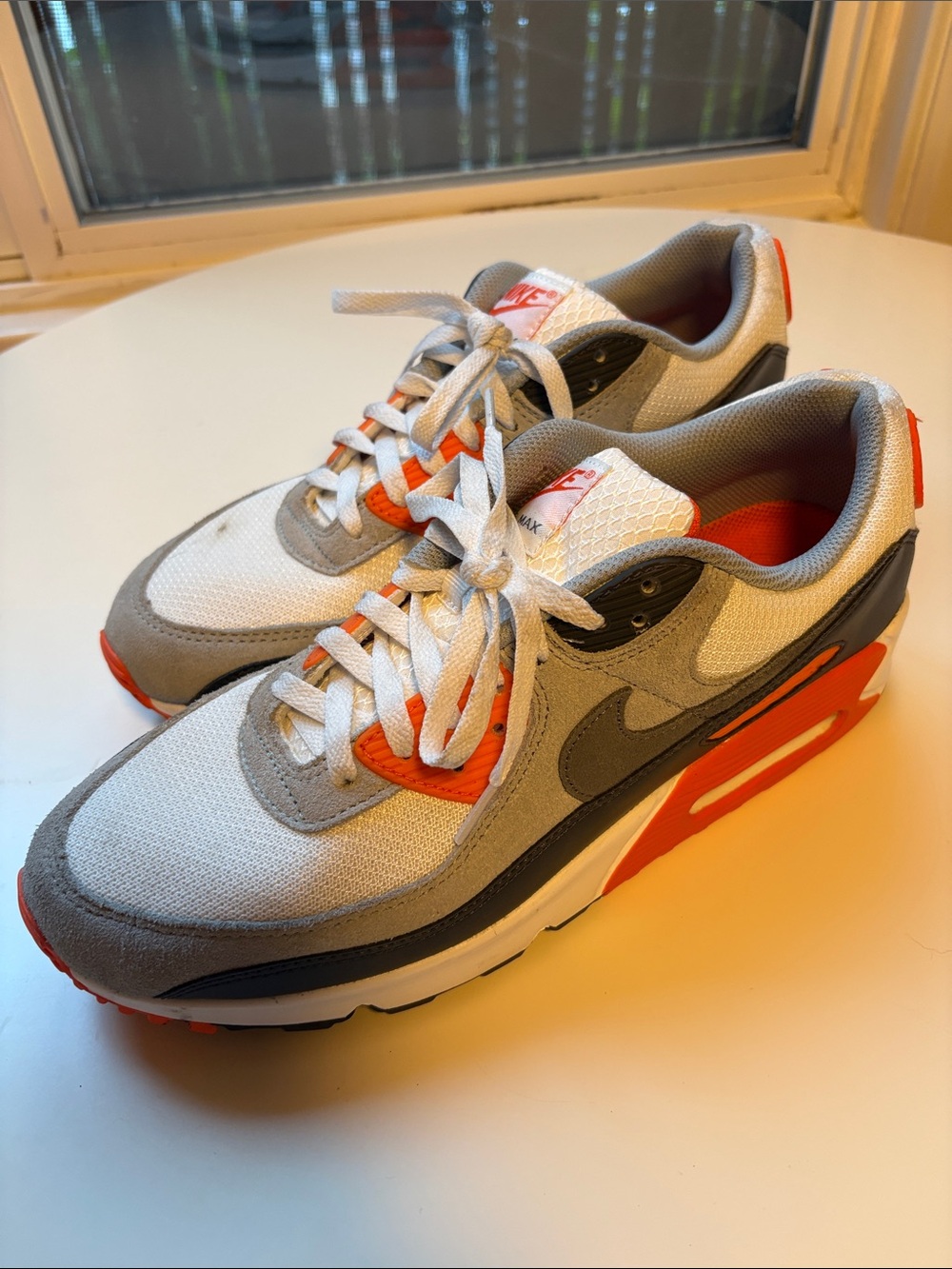 Nike Air Max Sneakers - White Gray Orange